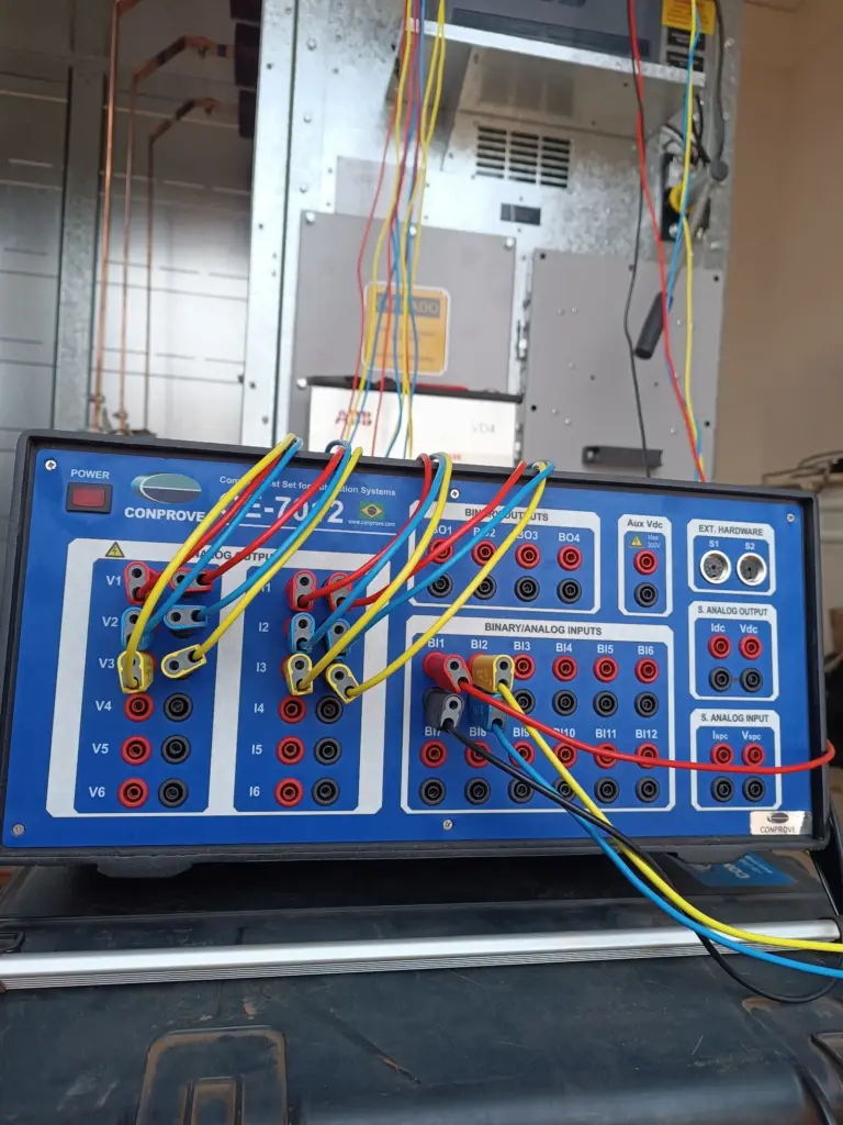 teste de atuação de relés elétricos